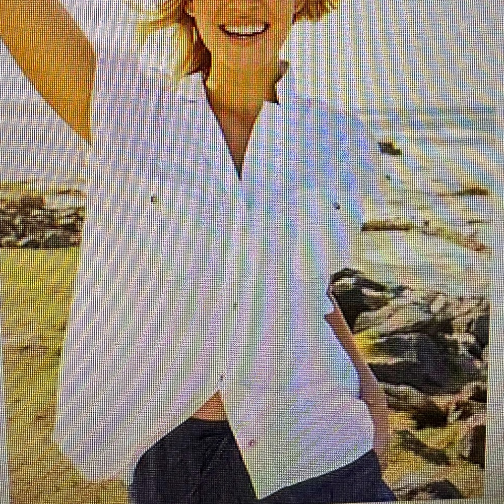Old Navy, utility button-down linen white top NWT size XXL